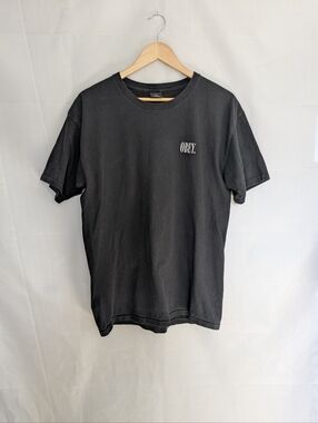 Obey Worldwide | White Spellout Logo Tee | Black | L